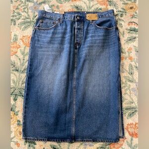 Levi’s Blue Denim Midi Skirt
